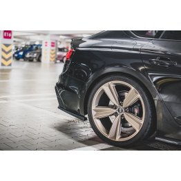 Накладки сплиттеры боковые на задний бампер на Audi RS5 B9 рестайл